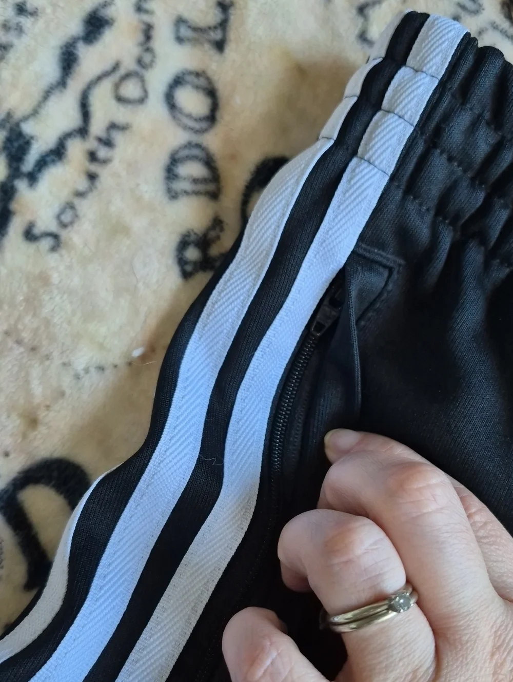 NWT Adidas Originals Men's 2XL SST Track Pants Black White 3 Stripe